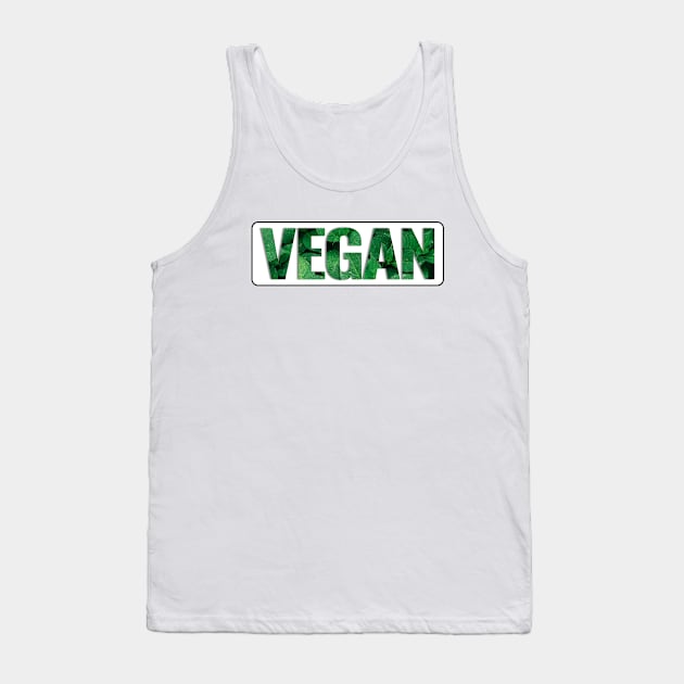 Funny Vegan Quotes Typography Tank Top by DMS DESIGN